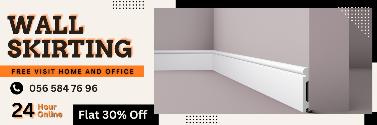 White Skarting Board Mouliding-Easy Wall Protector.